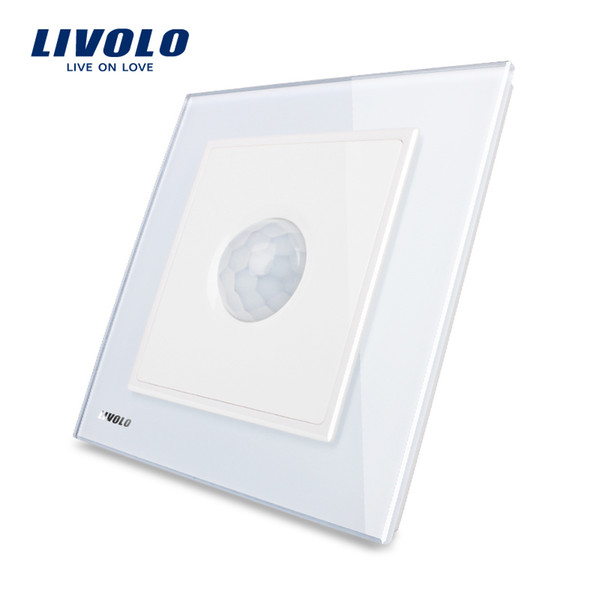 Manufacturer, Livolo New Human Induction Switch, White Crystal Glass Panel, AC 110~250V Home Wall Light Switch W291RG-12/11/13