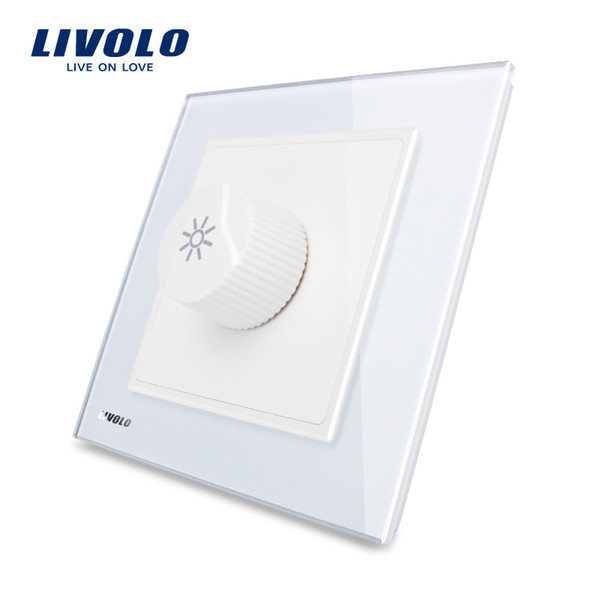 LIVOLO UK standard Knight Black Crystal Glass Panel AC 110~250V Dimmer Light Switch VL-W291G-11/12/13