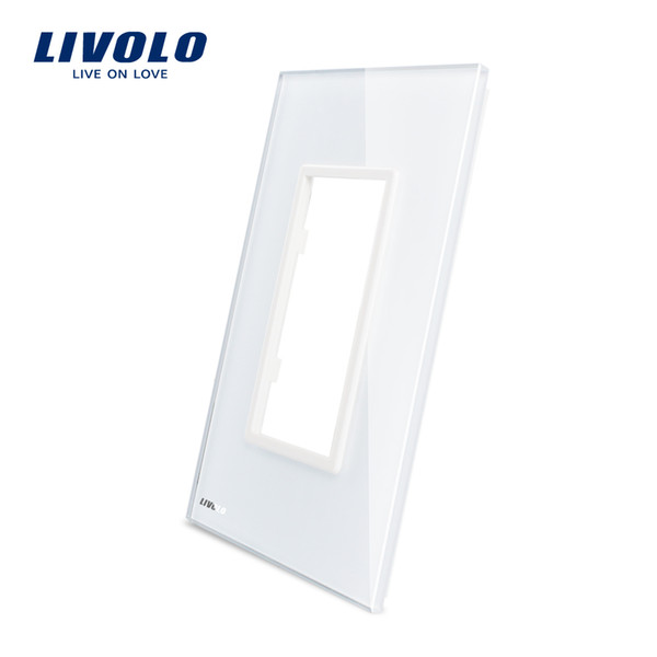 Livolo US standard Luxury Toughened Glass Panel, 1 2 3gang Frame Glass Panel for US Electrical Outlet