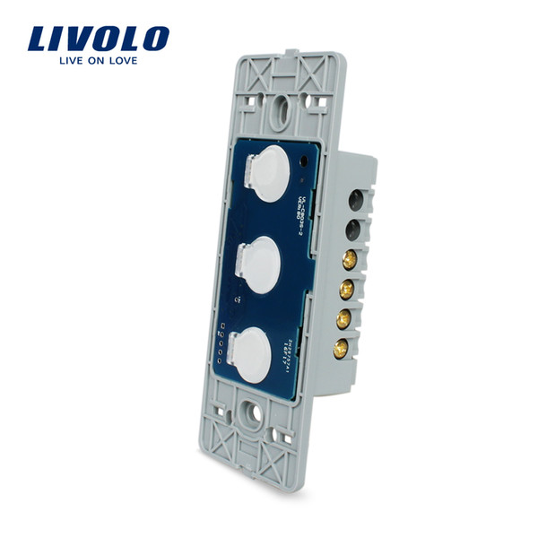 Livolo US Standard Base Of Wall Light Touch Screen Switch Without Glass Panel, AC 110~250V , 3Gang US Switch