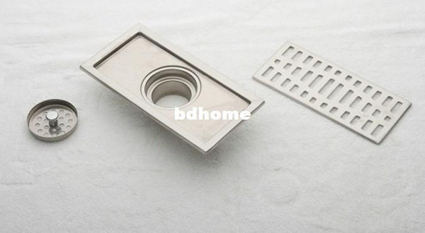 20cm stainless steel nickel bathroom kitchen shower square floor waste grate sanitary floor drain dl04