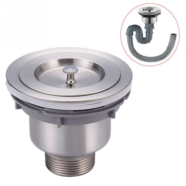 Stainless Steel Kitchen Sink Drain Assembly Waste Strainer and Basket Strainer Stopper Waste Plug Sink Filter