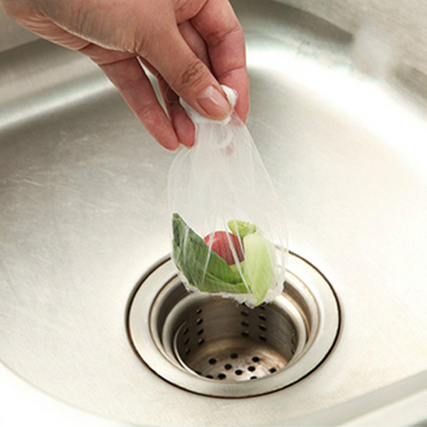 100/Bag Kitchenware Filter Net Kitchen Sinks Hand-held Leakage Filter Garbage Bags Leftovers Residue Strainer Drainage Filter Screen