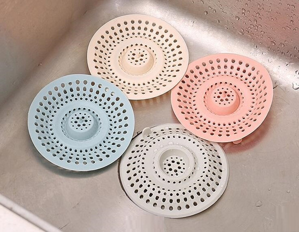2 Usages Kitchen Sink Anti-blocking Filter Cover Floor Drain Strainer Toilet Sewer Hair Filter Rubber Household Essential 12cm