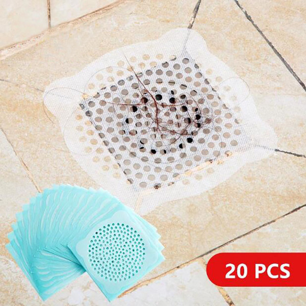 New Kitchen and Bathroom Shower Drain Cover Net Stickers Hair Filter Sink Strainer Kitchen Tools 20Pcs/lot