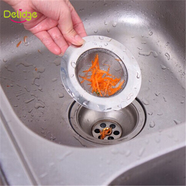1 pcs 7.7 cm Stainless Steel Round Floor Drain Kitchen Sink Filter Sewer Drain Hair Colanders & Strainers Filter Bathroom Sink