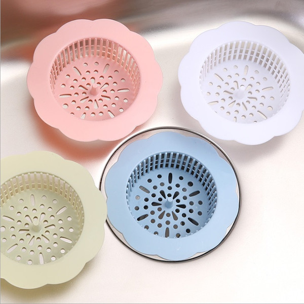 New Kitchen Flower Pool Filtration Screen Creative Sewer Flume Floor Leakage Anti-clogging Hair Filter Wholesale (Random Color)