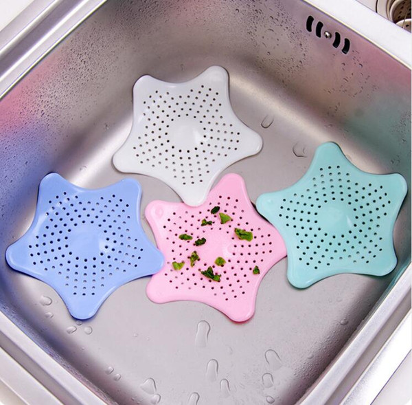 Kitchen Gadgets Accessories Star Outfall Drain Cover Basin Sink Strainer Filter Shower Hair Catcher Stopper Plug