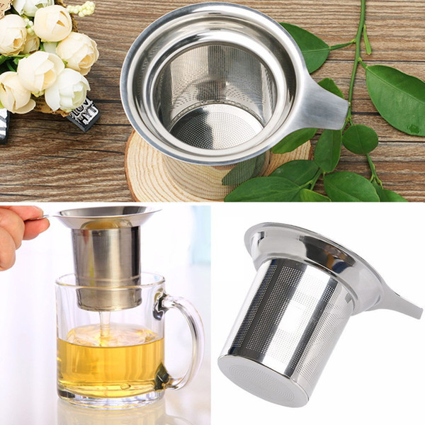 Mesh Infuser Reusable Strainer Teapot Stainless Steel Loose Tea Leaf Spice Filter Drinkware Kitchen Accessories C19042101