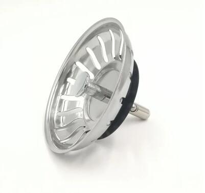 Thickened 304 stainless steel sink fittings, double drain launchers, kitchen kitchens, water drain covers.