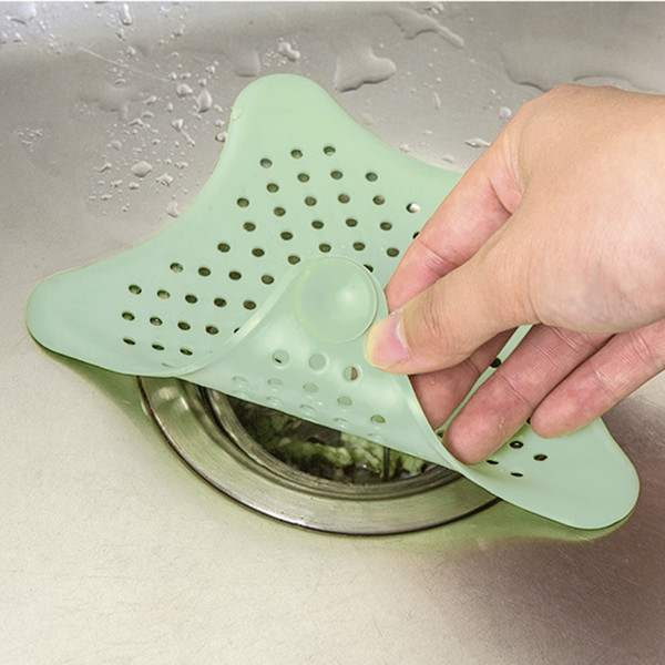 2Pcs/lot Silicone Sink Drain Filter Bathtub Hair Catcher Stopper Trapper Drain Hole Filter Strainer for Bathroom Kitchen Toliet