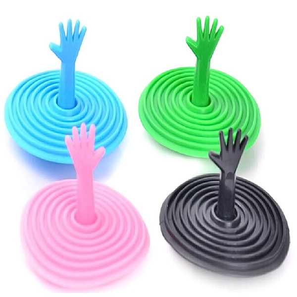 New Creative Lovely Hand Shape Sink Stopper Plug Rubber Sink Bathtub Stopper Colors Random EUB Shipping