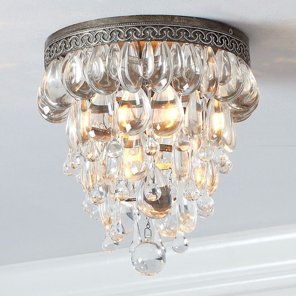 Odd ranks yield American Nordic minimalist living room lamp bedroom Wellington K9 crystal wrought iron circular ceiling