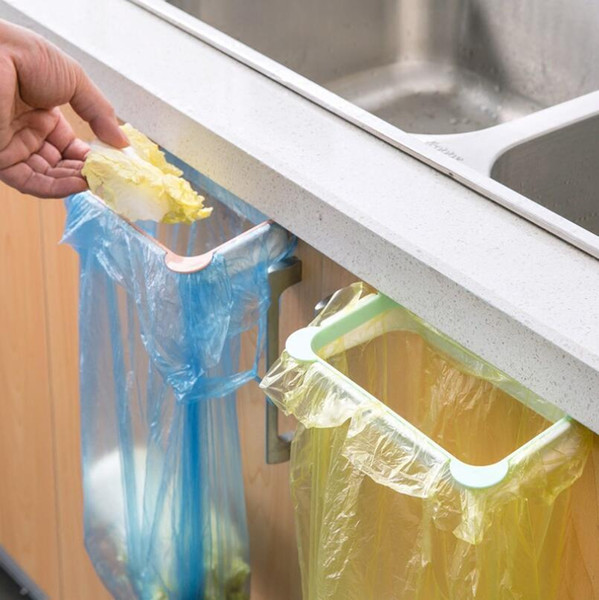 Kitchen Cabinet Door Plastic Bag Rack Of Plastic Bag Rack For The Rack Of Creative Hang - Type Garbage Bag