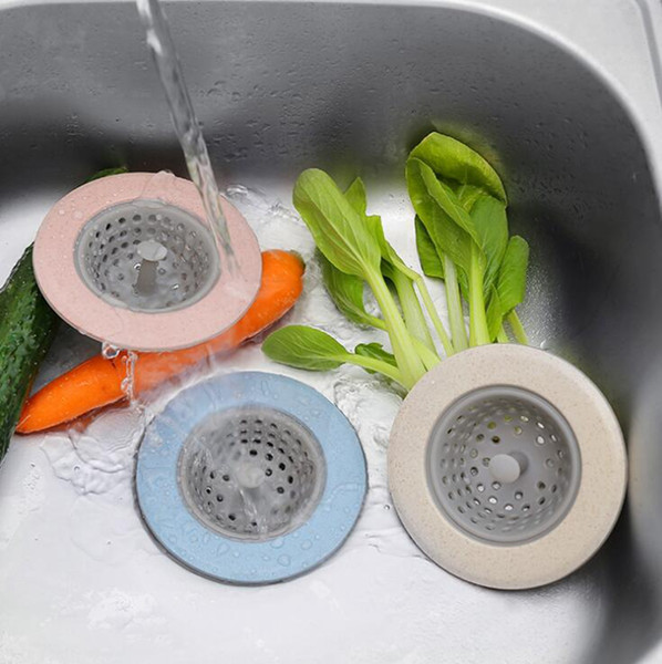 Silicone TPR Kitchen Sink Strainer Bathroom Shower Drain Sink Drains Cover Sink Colander Sewer Hair Filter Strainer 500pcs OOA4567