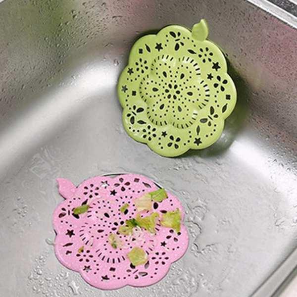 Flower Type Anti-displacement Sink Strainers Bathroom Kitch Sink Drains Hair Leftovers Residue Strainer Drainage Filter Screen 4Colors