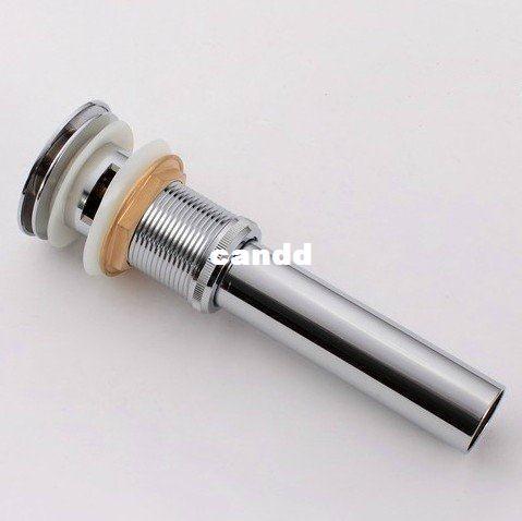 Free Shipping Chrome Copper Pop Up Sink Drain With Overflow