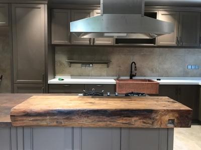 hand hammered copper farmhouse sink Undermount or drop in installation copper kitchen sink
