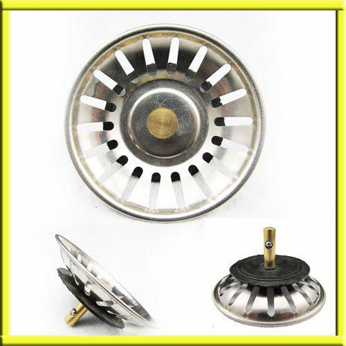 Kitchen Basin Drain Dopant Sink Waste Strainer Basket Leach Plug Stainless Steel