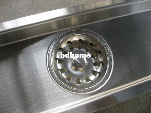 60cm x10cm Large-traffic stainless steel bathroom shower long floor waste floor linear side waste drain bc04