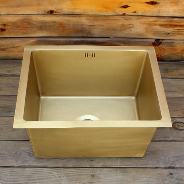 Smooth surface brass bar sink Undermount sink single bowl brass kitchen sink