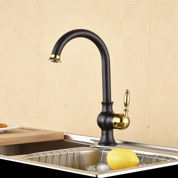2016 New Arrival High Quality Heavy Solid Brass Single Handle Gold Kitchen Faucet Pull Out Gooseneck Sink Mixer Tap XKX-8003 20170107# 20170