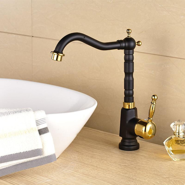 Free Shipping Kitchen taps/cozinha/faucet Antique Brass Swivel Spout Kitchen Faucet Single Handle Vessel Sink Mixer Tap XKX-8001 20170107# 2