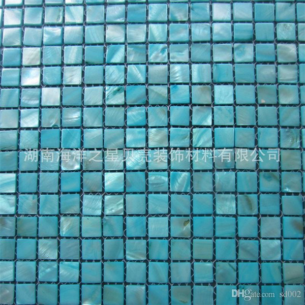 Shell Mosaic Tiles Blue Ocean Pearl Kitchen Backsplash Bathroom Background Wall Flooring Tiles Home Garden Building Supplies 210hy bb