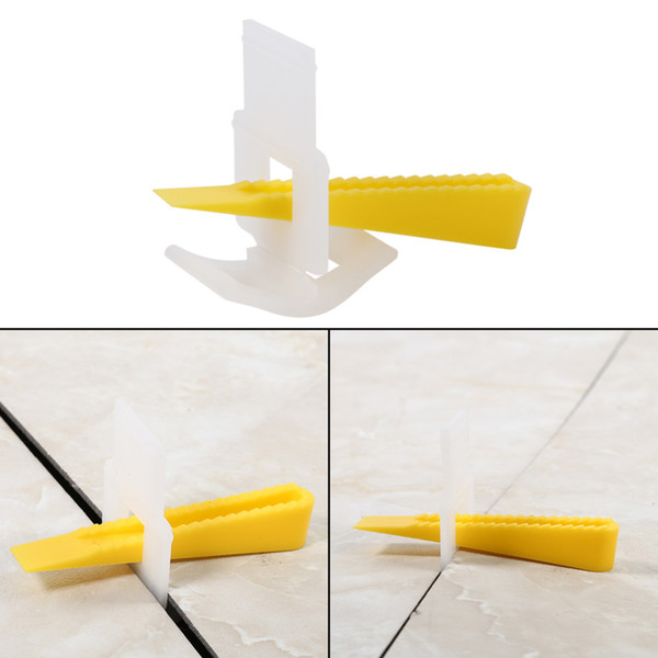 500 Clips + 200 Wedges Floor Wall Tile Leveler Spacers Flat Tile Leveling System Home Construction Setting Tools