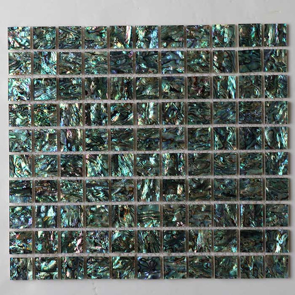 Natural Green color Abalone shell sheet tile, mother of pearl shell mosaic Tile, for background, border used #MS100