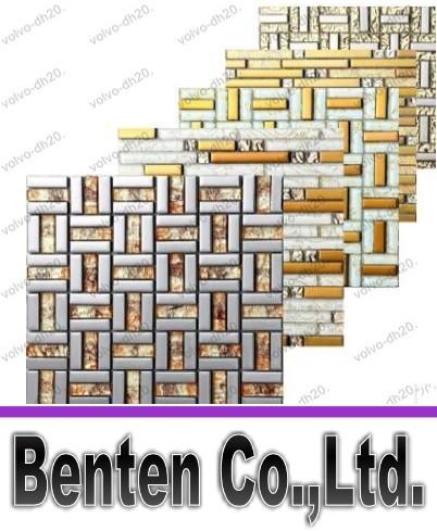 Rectangular mosaic tiles Fashion gold glass mosaic Bathroom mosaic tiles background wall mosaic LLFA