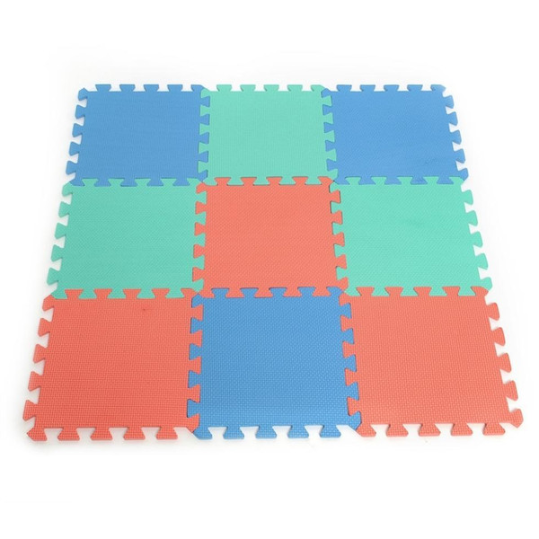 Set of 9pcs Interlocking Puzzle Floor Foam Gym Mats Thick Squares Tile Kids Play Free Shipping, dandys