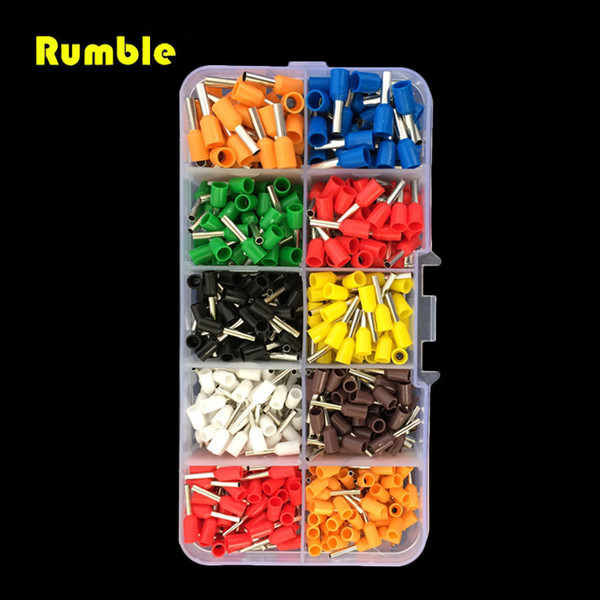 600pcs 22-14awg 8 Color Electrical Copper Wire Crimp Tube Connectors Spade Insulated Cord End Cable Wire Terminal Tool Kit Set