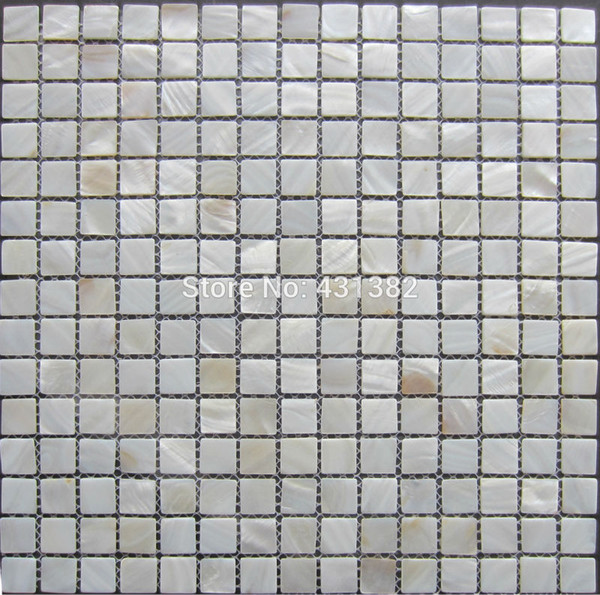 Free shipping White mosaic tile shower Mother of pearl tiles;white kitchen tiles; backsplash natural white mop shell mosaic tile