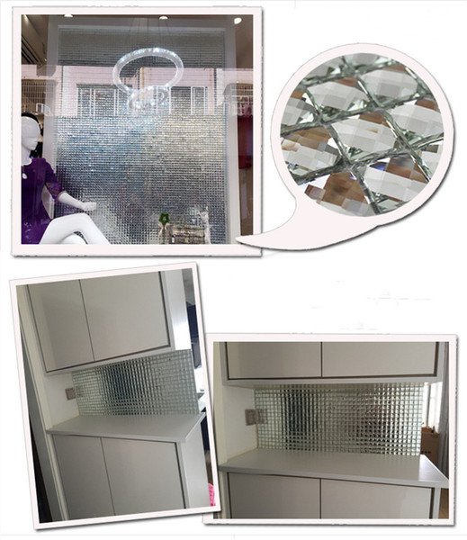 Mirror glass 13 seamless Mosaic flash Mosaic glass Mosaic background wall decoration works cash register kitchen furniture