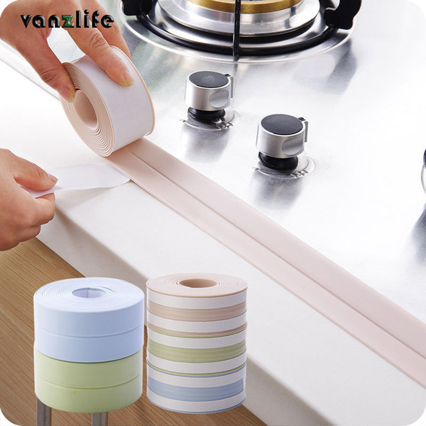 Pvc Waterproof Mildew Proof Adhesive Tape, Kitchen Sink Joint Crevice Sticker, Corner Line Sticking Strip Wall Stickers