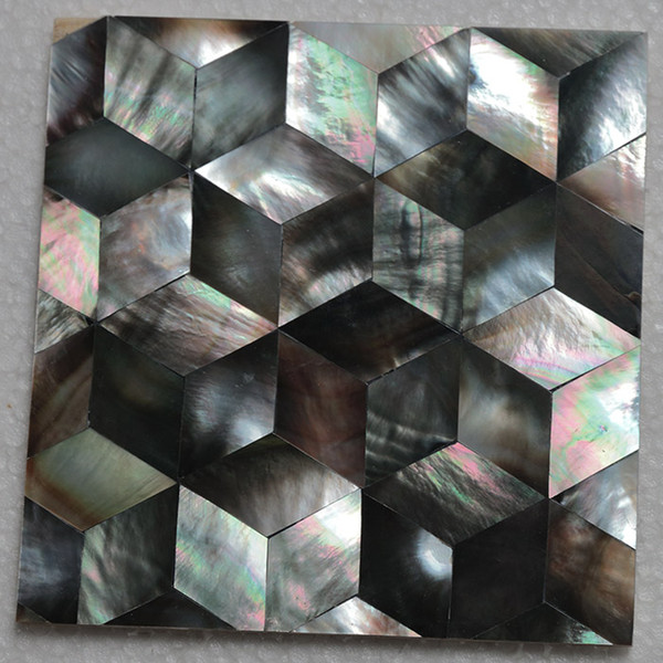 Cube pattern Natural color Mother Of Pearl shell mosaic tile bathroom washroom tile kitchen backsplash tile#MS023