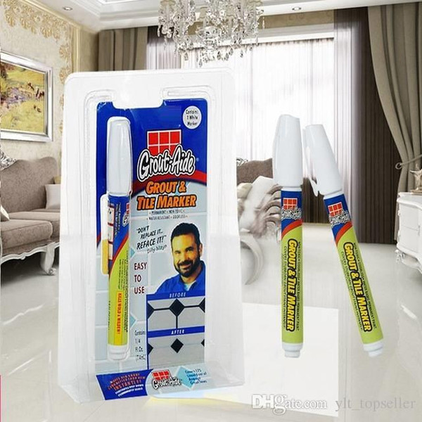 New Grout Aide Repair Tile Marker Wall Pen With Retail Box TV Tile Repair Pen Fill The Wall Practical Repair Tools Home Supplies