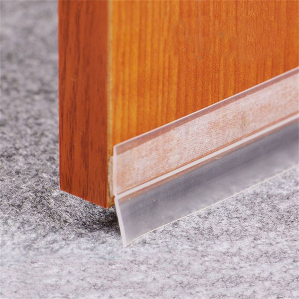 Practical Floor Stickers Transparent Windproof Silicone Sealing Strip Bar Door Sealing Strip Durable Dustproof Sticker