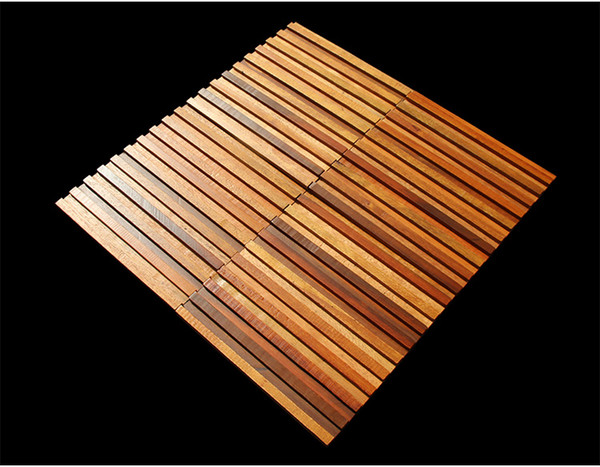 factory price 2018 Solid wood Mosaic TV background wall tile living room wholesale interior wall brick decoration material