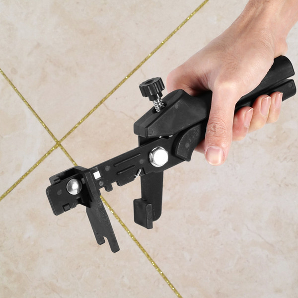 1Pc Adjustable Tile Locator Plier Durable Black Floor Pliers Locator Leveling System Tiling Installation Construction Tools