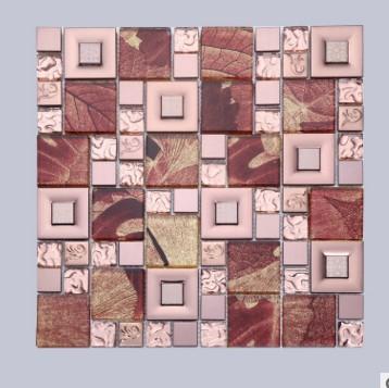New red maple leaf mosaic background wall European style modern background tile mosaic factory direct sales D-944
