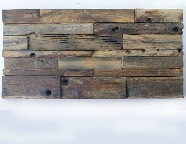 30x60CM Natural wood mosaic NWMT027 kitchen backsplash tiles 3D wood mosaic pattern wall tile