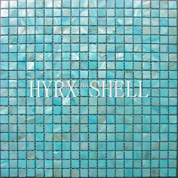 Blue pear tiles Shell Mosaic, Decorative Mother of Pearl Tiles, kitchen backsplash tiles, bathroom wall flooring tile