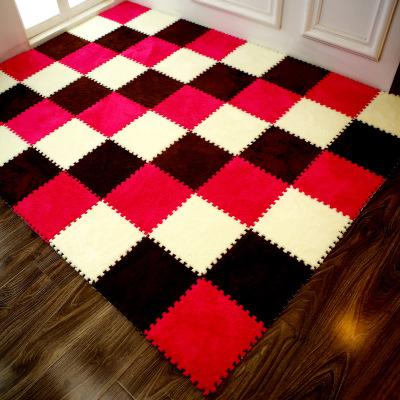 Splicing foam carpet mat door mat crawl bedroom living room couch couch rice puzzle floor mat fluffy face
