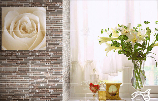 Crystal glass mosaic tiles living room tiles TV background wall stickers Building Materials