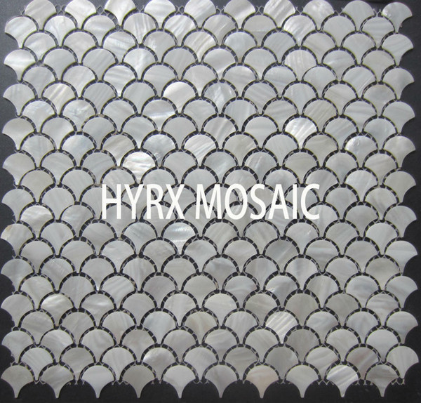 Natural fish scale shell mosaic mother of pearl tiles decoration wall bathroom kitchen backsplash shower floor wallpaper tile