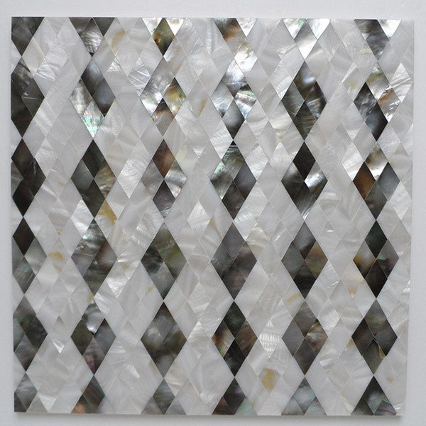 Mather Of Pearl shell tile natural color diamond-shaped figure pattern bathroom washroom wall tile kitchen backsplash tile#MS014