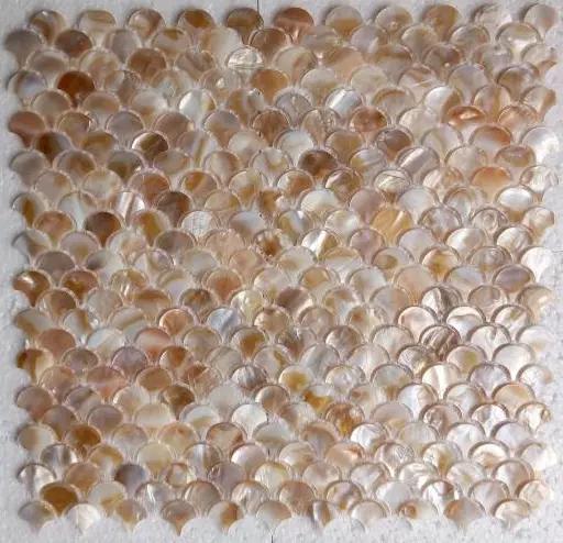 Free shipping!!mother of pearl tiles fan-shaped shell mosaic for wall mosaic tiles Sector ; D=20 bathroom wall tiles