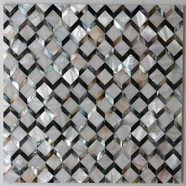 [FREE SHIPPING] Natural color mother of pearl shell Tile , seamless tile, MgO board backer, fresh water & Blacklip shell tile ( MS141)